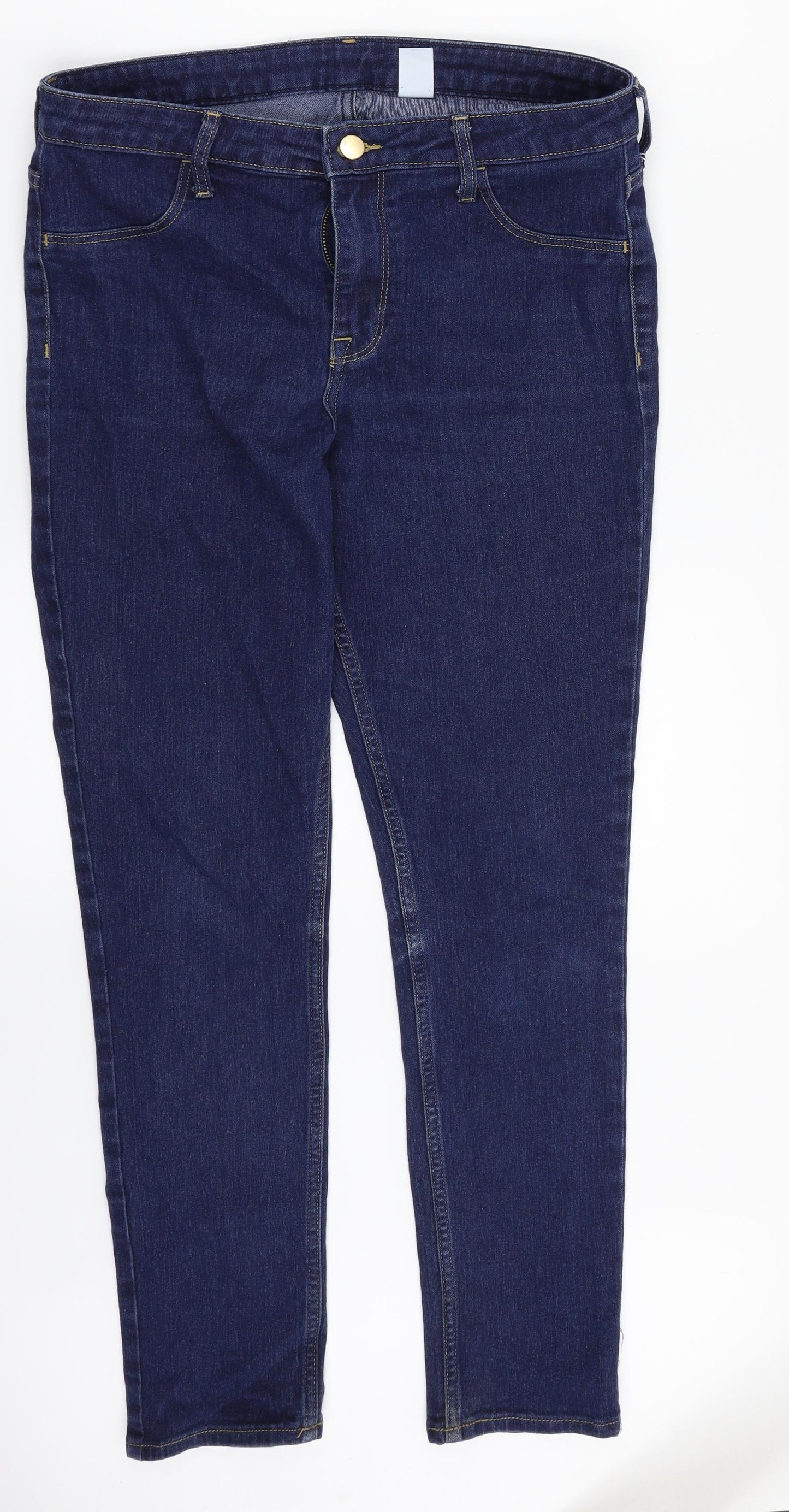 Womens UK Size 30 in H&M Regular Fit Straight Blue Jeans