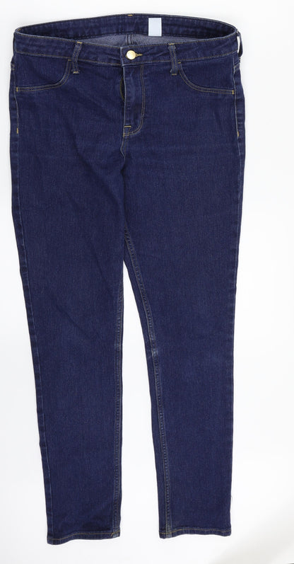 Womens UK Size 30 in H&M Regular Fit Straight Blue Jeans