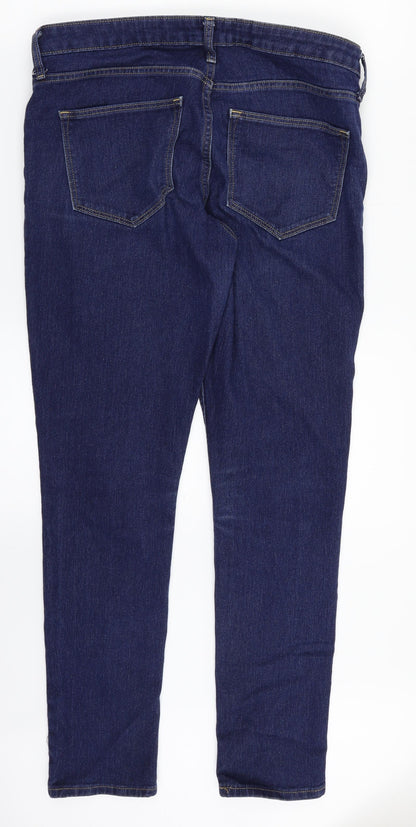 Womens UK Size 30 in H&M Regular Fit Straight Blue Jeans