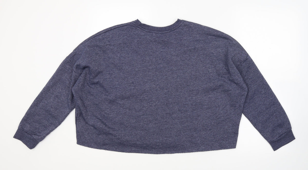 Primark Womens Blue   Pullover Jumper Size M  - loose fit cropped