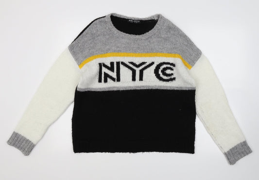 Select Womens Black  Knit Pullover Jumper Size 12  - NYC