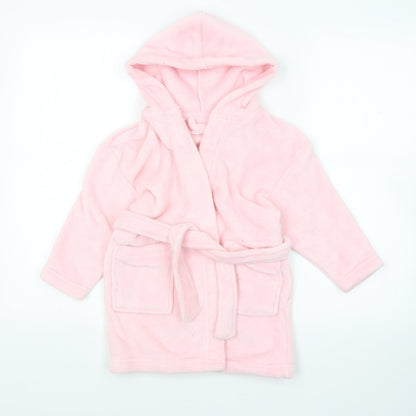 Next Girls Pink Solid   Robe Size 2-3 Years