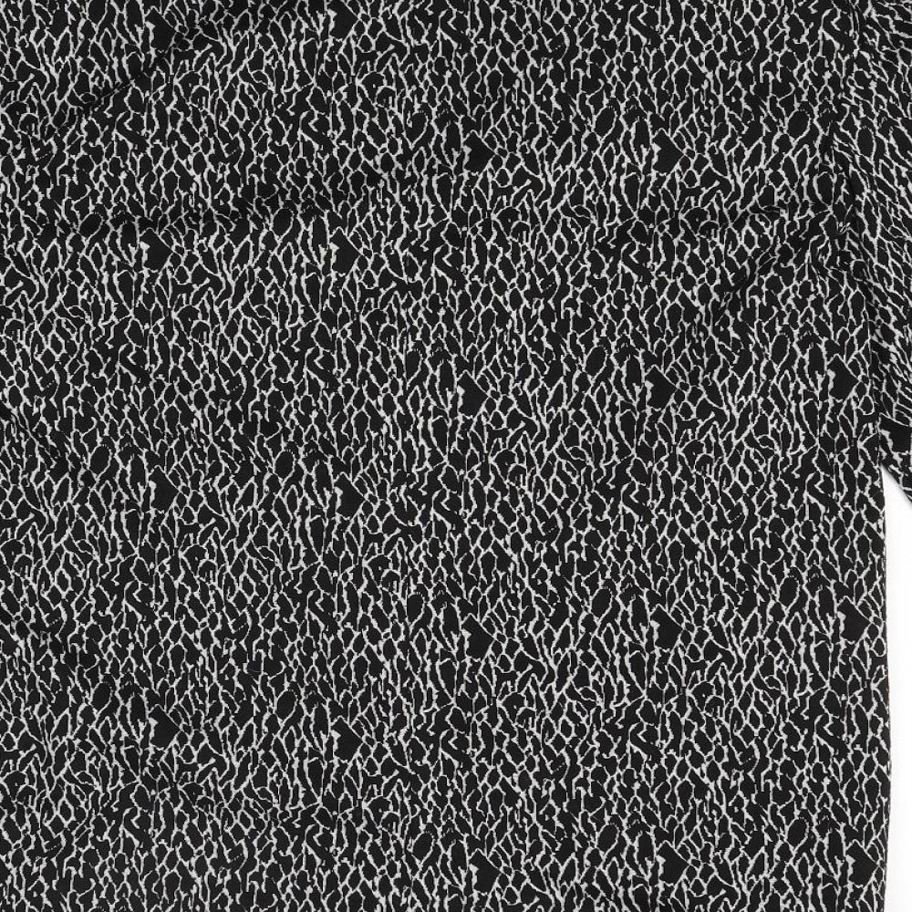 George Womens Black Animal Print  Cardigan Jumper Size 12