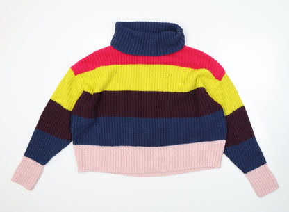 Terranova Womens Blue Striped Knit Pullover Jumper Size M  - Loose Fit