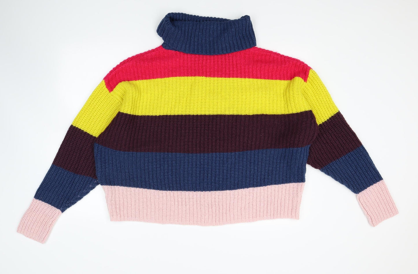 Terranova Womens Blue Striped Knit Pullover Jumper Size M  - Loose Fit