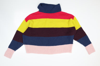 Terranova Womens Blue Striped Knit Pullover Jumper Size M  - Loose Fit