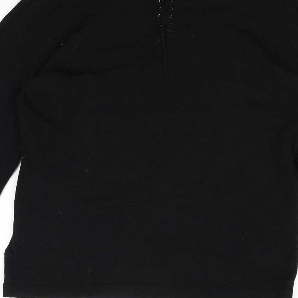 Next Womens Black  Knit Pullover Jumper Size 10