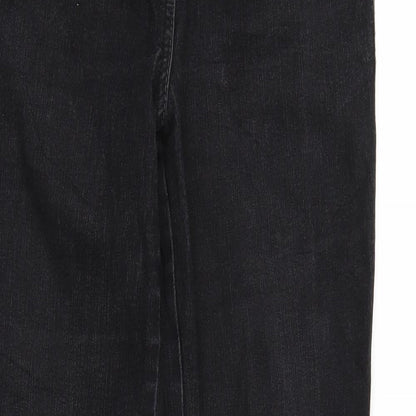 Womens UK Size 29 in Cecil Regular Fit Straight Black Jeans