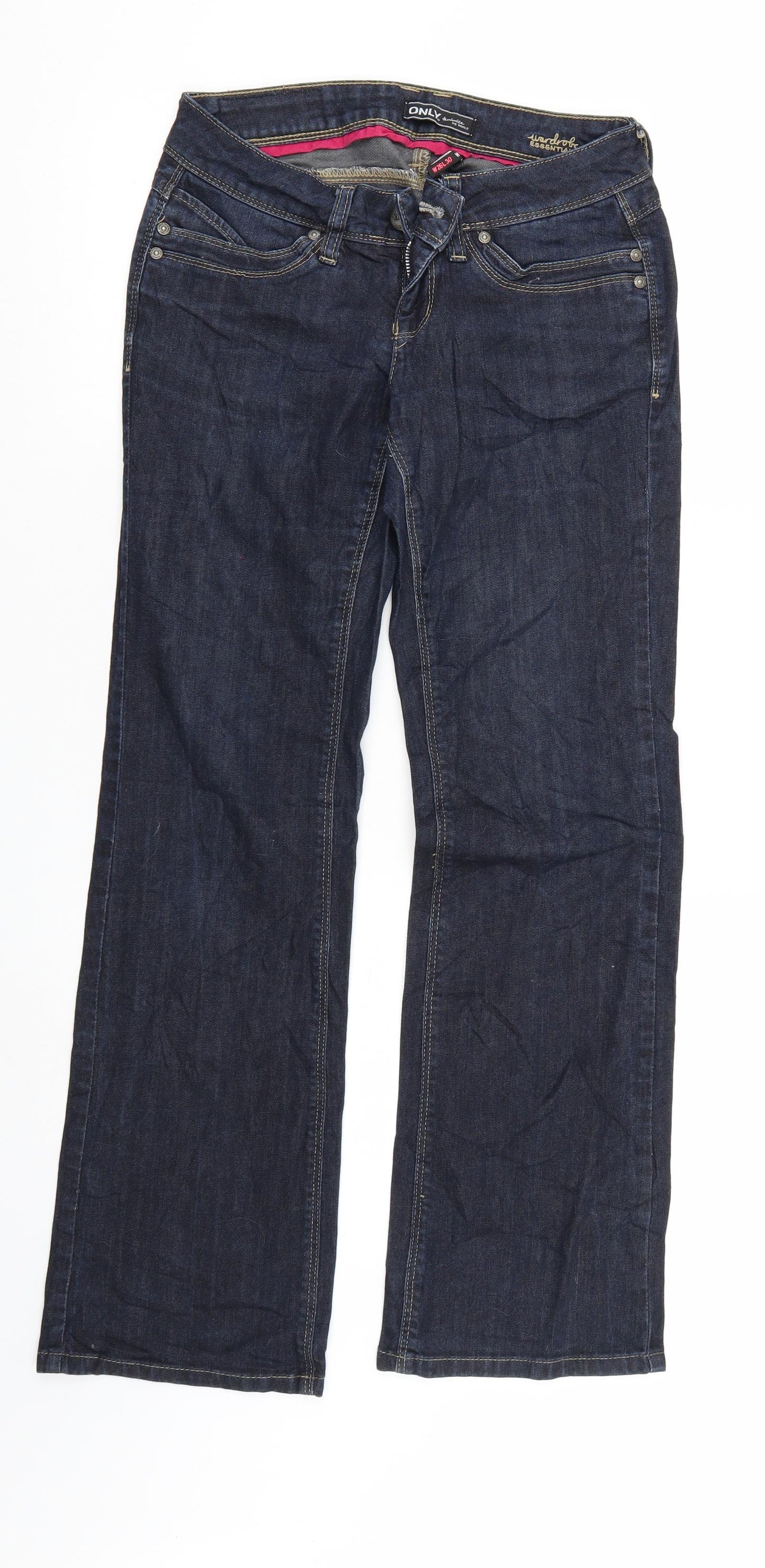 Mens UK Size 26 in Only Regular Fit Straight Blue Jeans