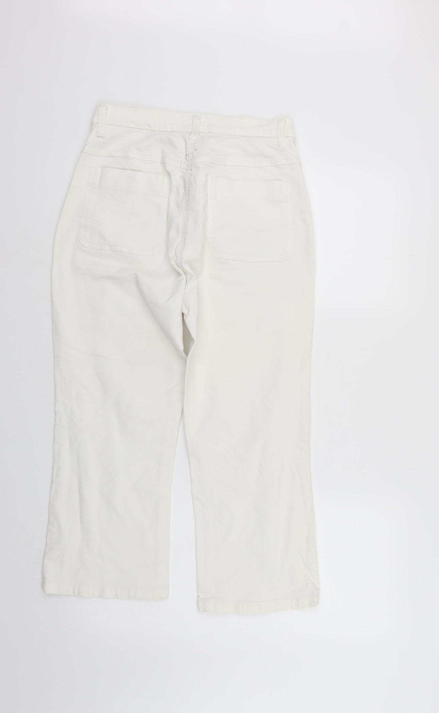 Colours of The World Womens White  Denim Cropped Jeans Size 12 L22 in
