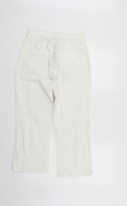 Colours of The World Womens White  Denim Cropped Jeans Size 12 L22 in