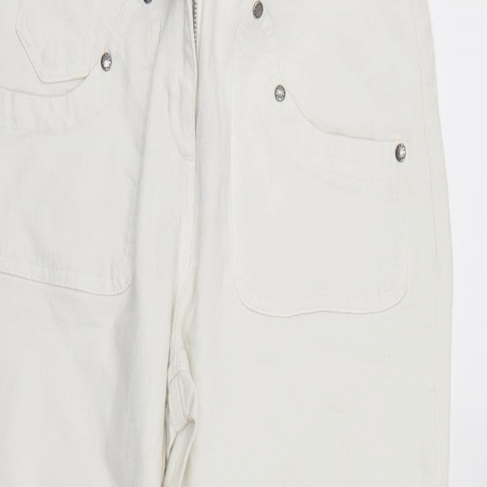 Colours of The World Womens White  Denim Cropped Jeans Size 12 L22 in