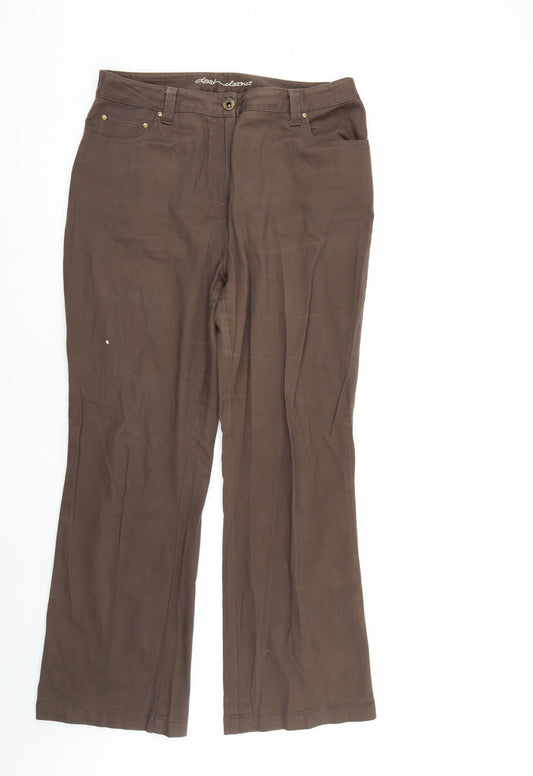 DASH Womens Brown  Denim Straight Jeans Size 14 L28 in