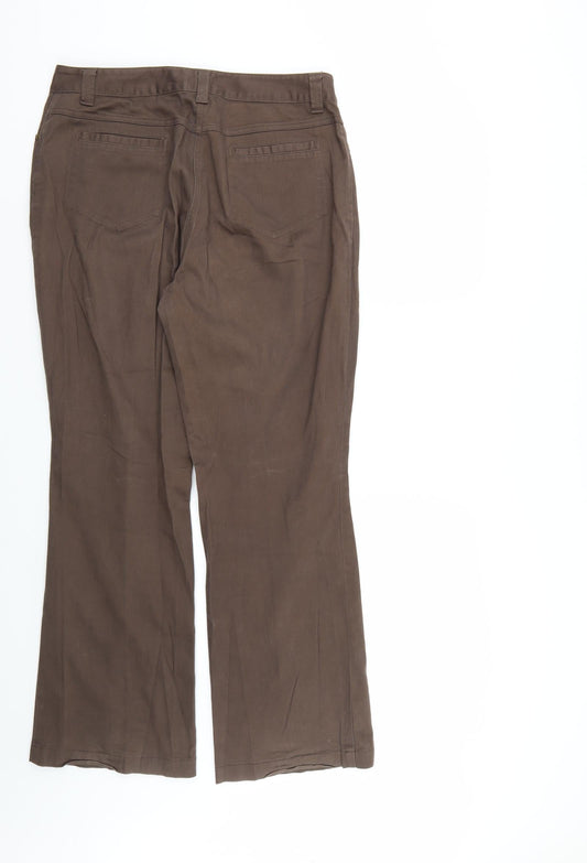 DASH Womens Brown  Denim Straight Jeans Size 14 L28 in