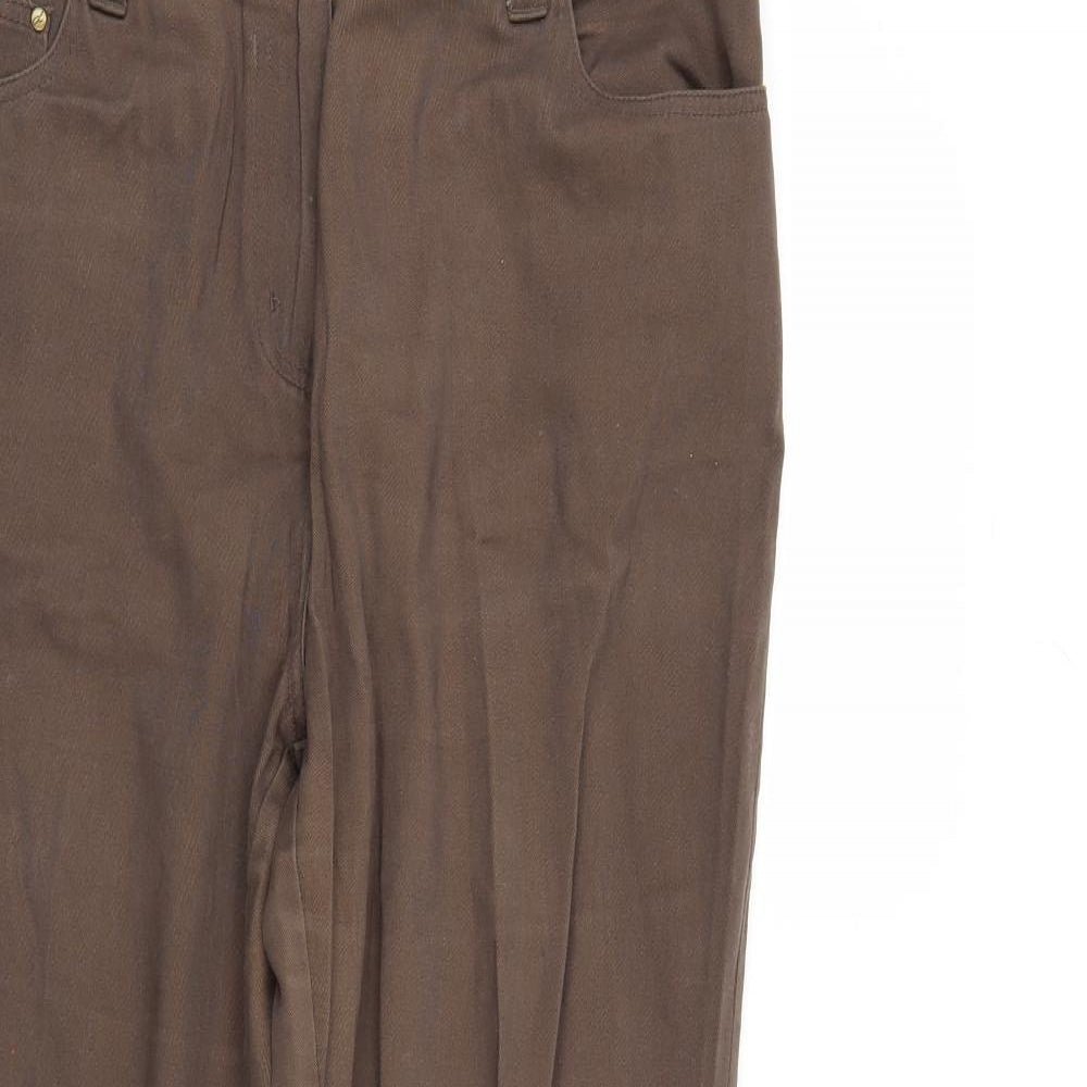DASH Womens Brown  Denim Straight Jeans Size 14 L28 in