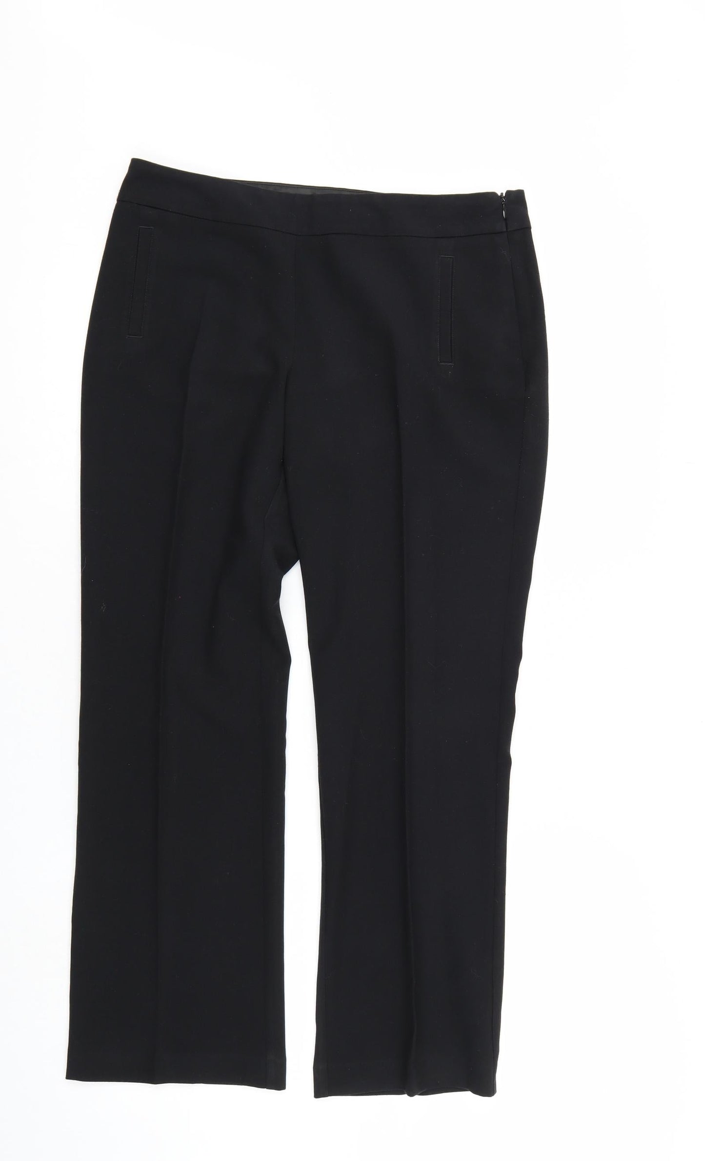 M&S Womens Black   Trousers  Size 12 L27 in
