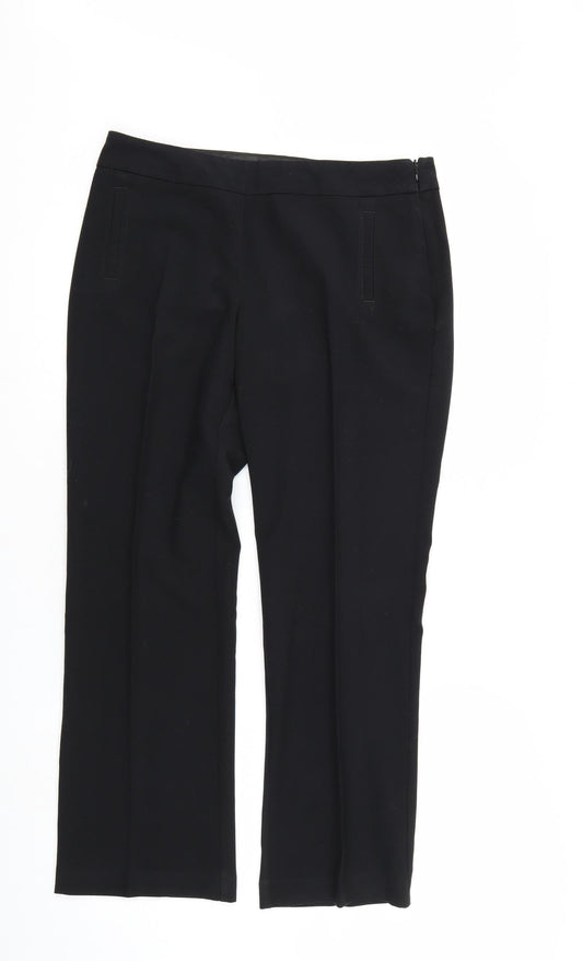 M&S Womens Black   Trousers  Size 12 L27 in