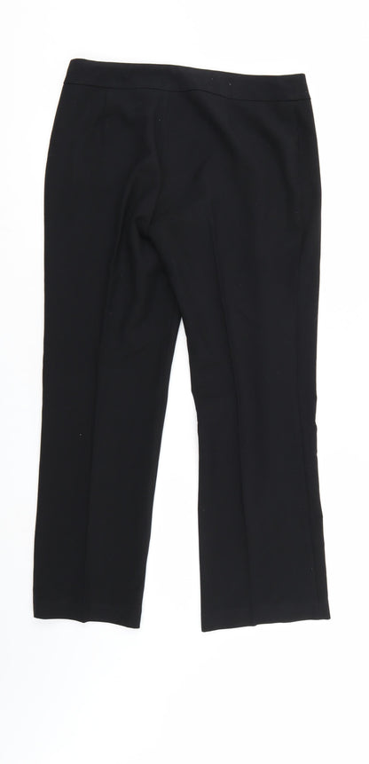 M&S Womens Black   Trousers  Size 12 L27 in