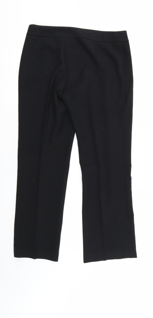 M&S Womens Black   Trousers  Size 12 L27 in