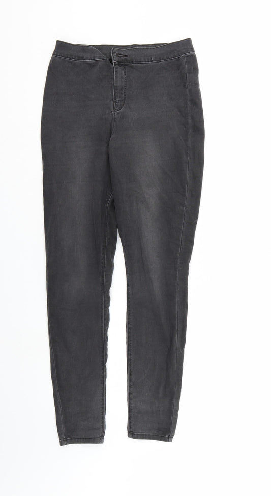 George Womens Black  Denim Tapered Jeans Size 10 L28 in