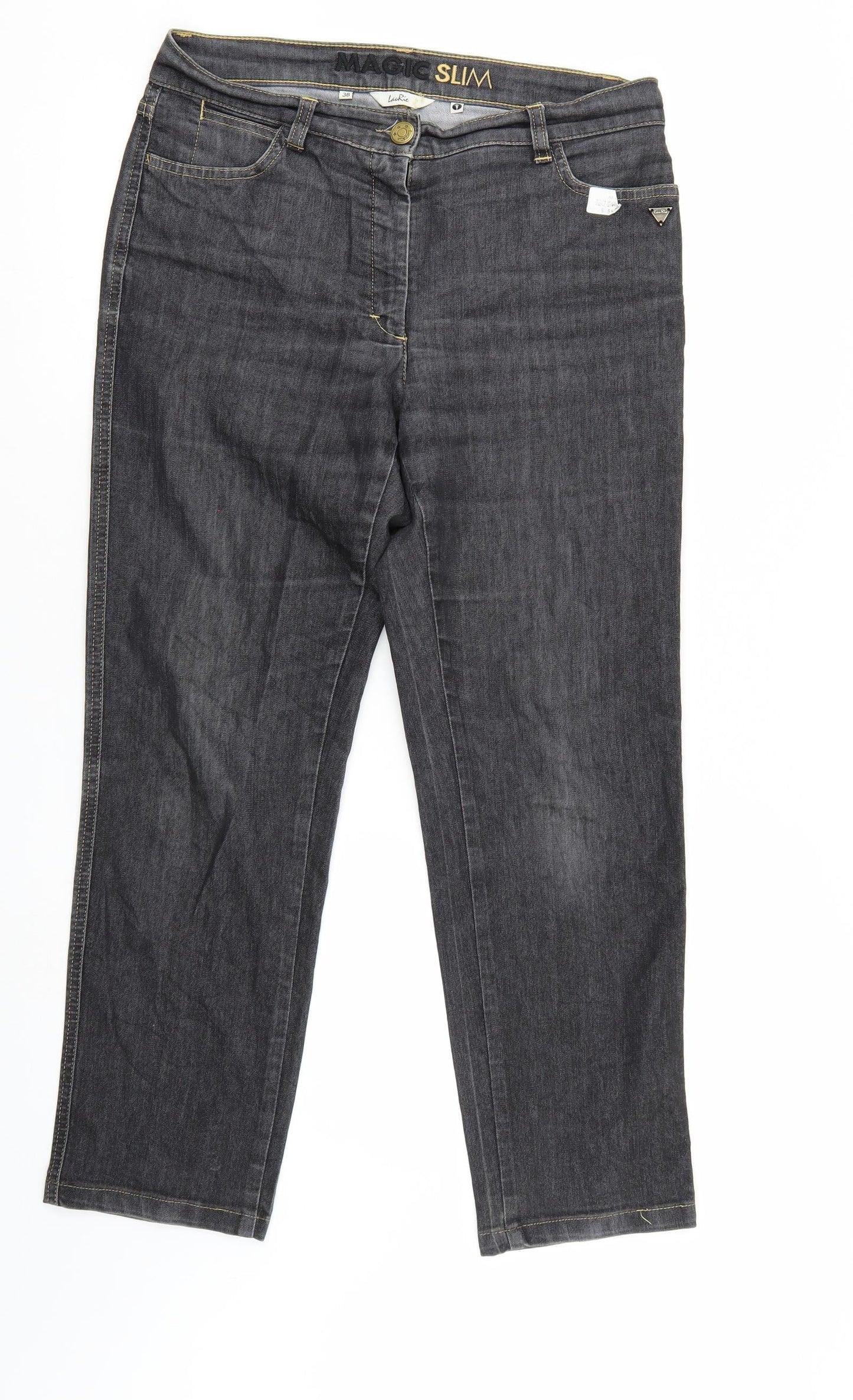 lau rie Womens Black  Denim Straight Jeans Size 10 L26 in