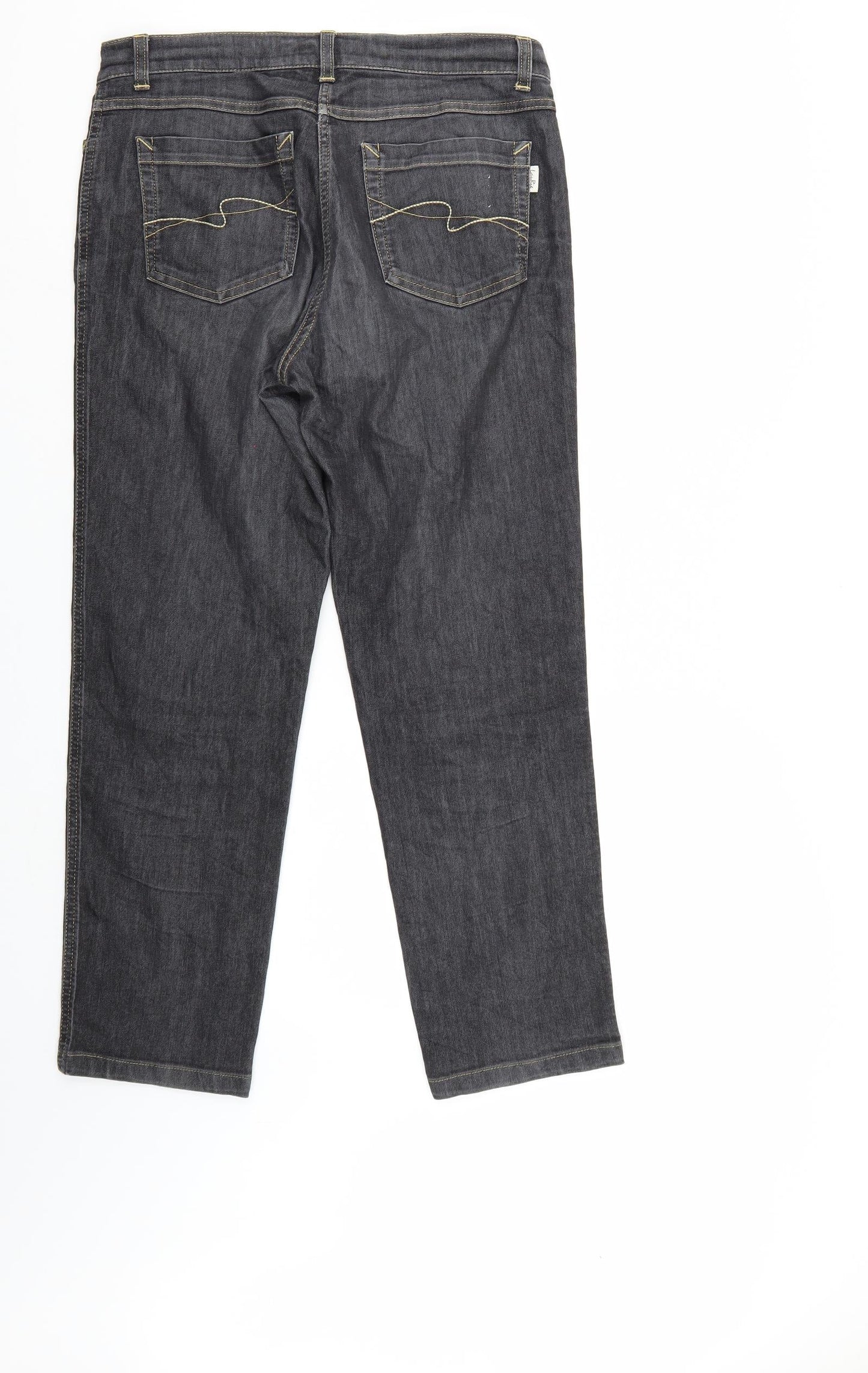 lau rie Womens Black  Denim Straight Jeans Size 10 L26 in