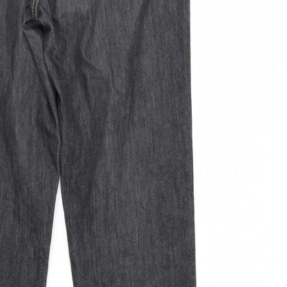 lau rie Womens Black  Denim Straight Jeans Size 10 L26 in