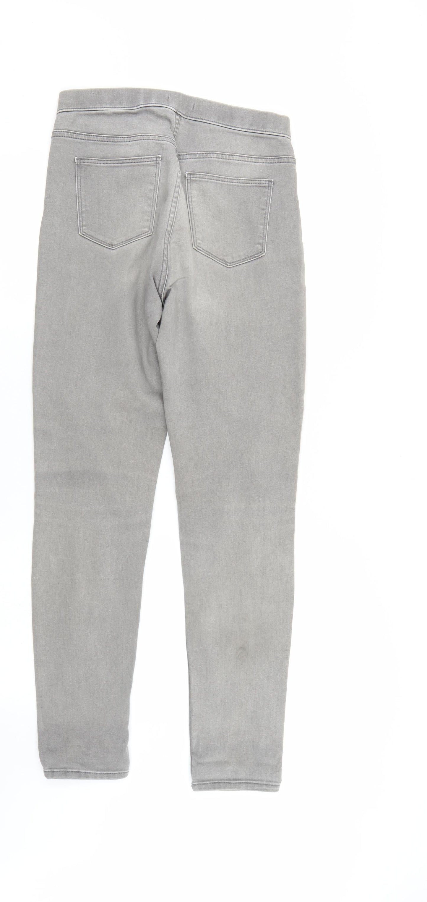 Womens UK Size 12 H&M Regular Fit Straight Grey Jeans