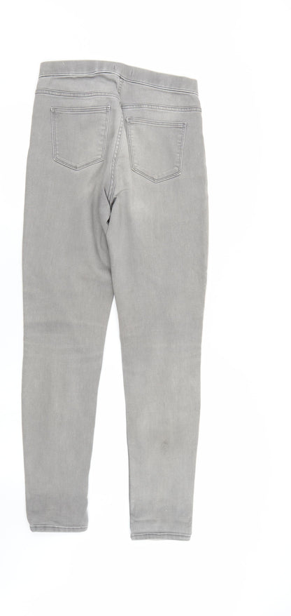 Womens UK Size 12 H&M Regular Fit Straight Grey Jeans