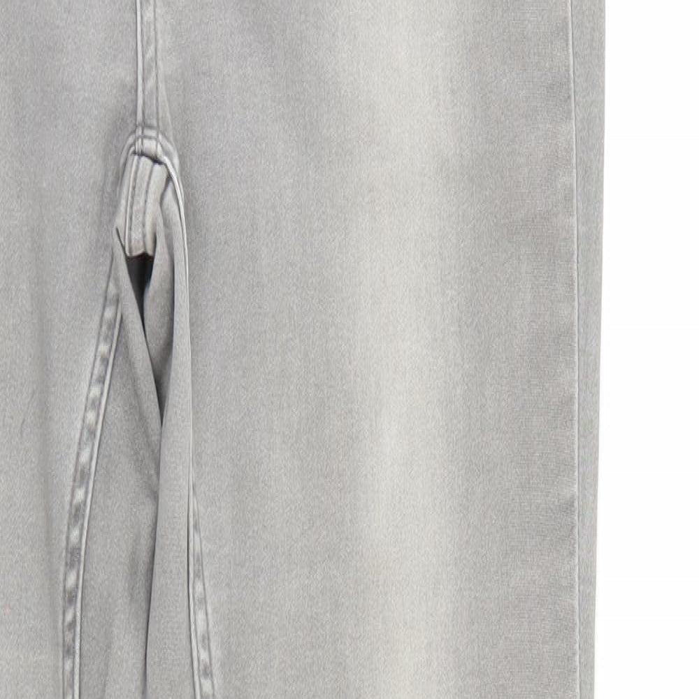 Womens UK Size 12 H&M Regular Fit Straight Grey Jeans