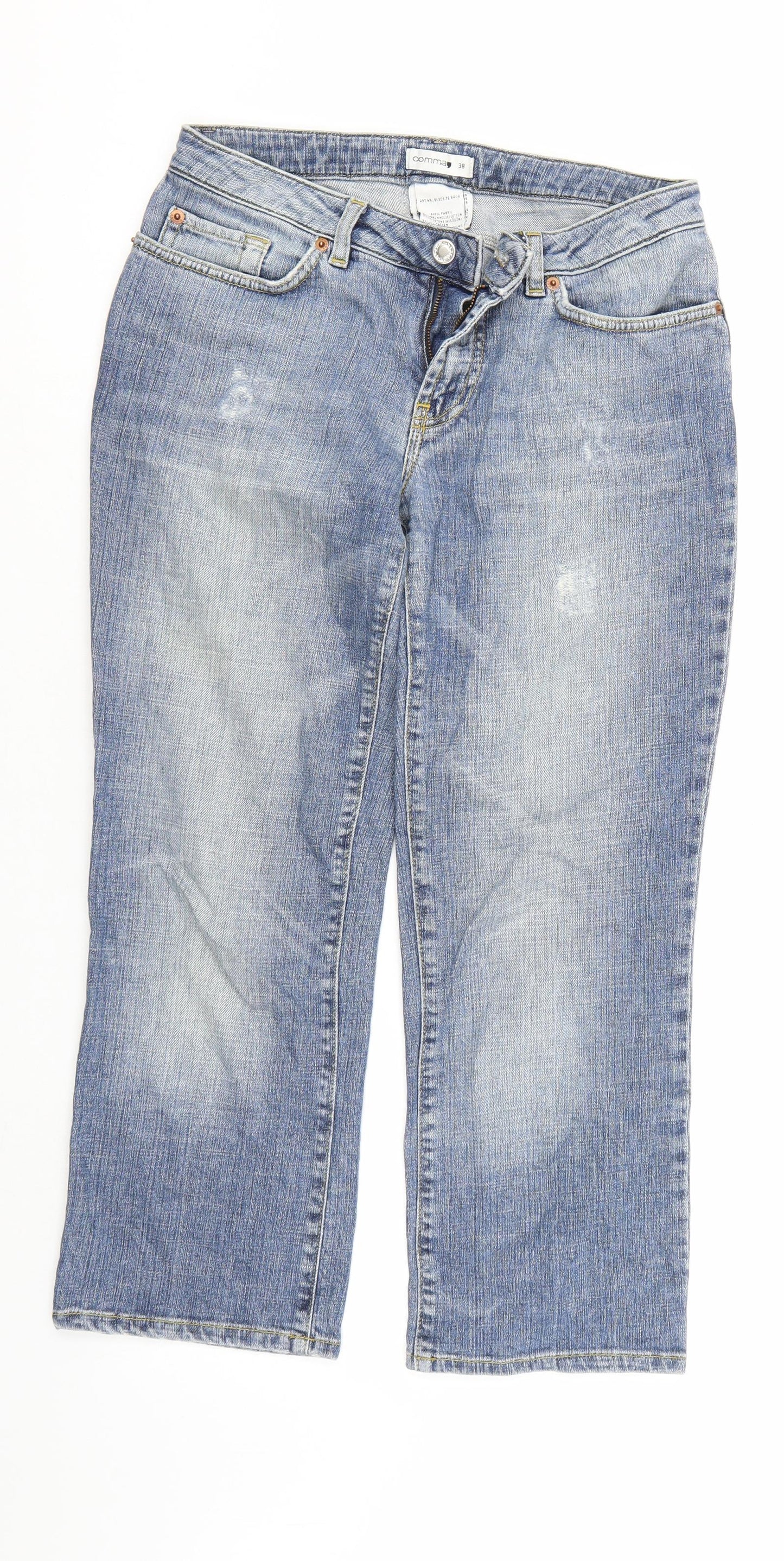 Comma Womens Blue  Denim Cropped Jeans Size 10 L23 in