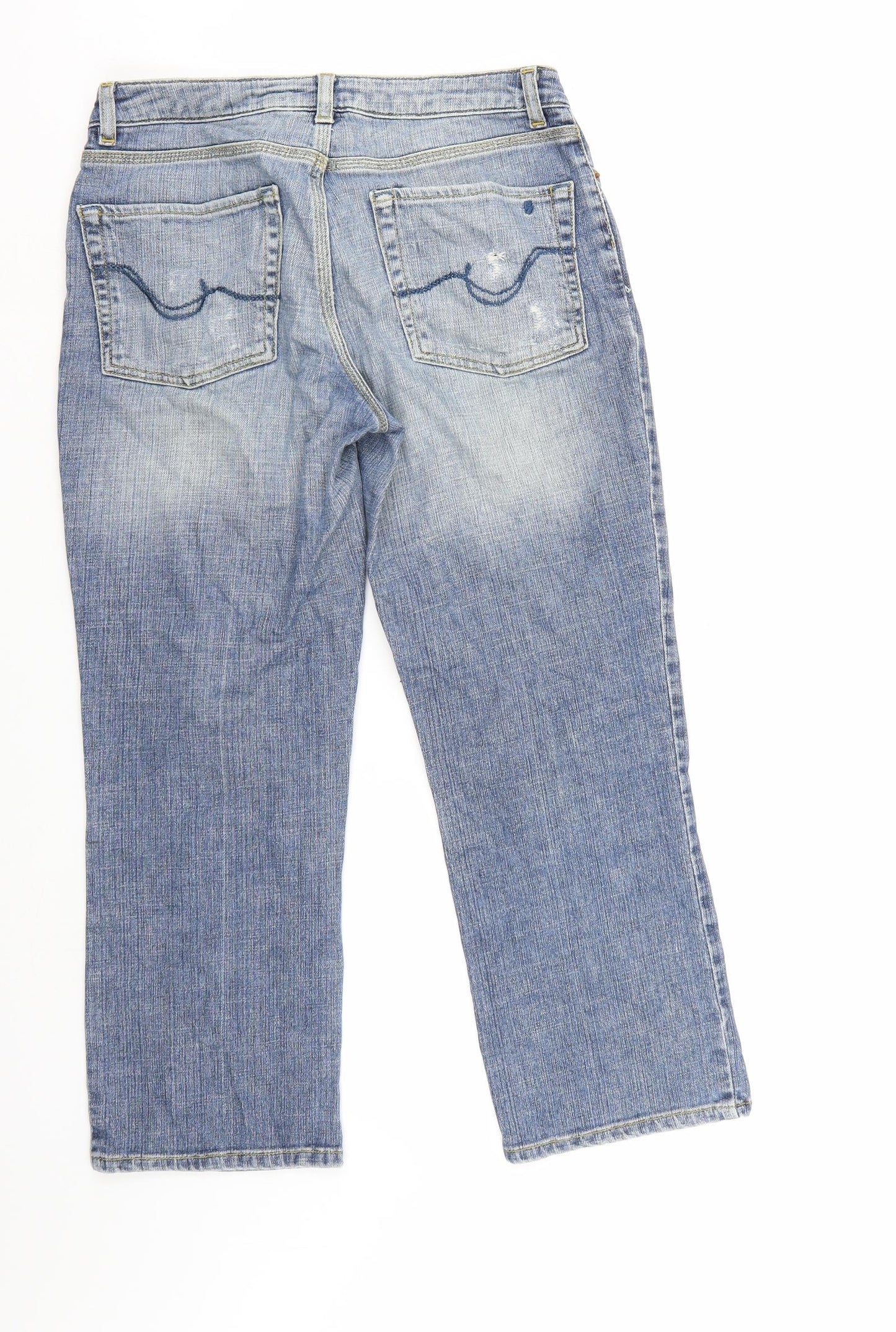 Comma Womens Blue  Denim Cropped Jeans Size 10 L23 in