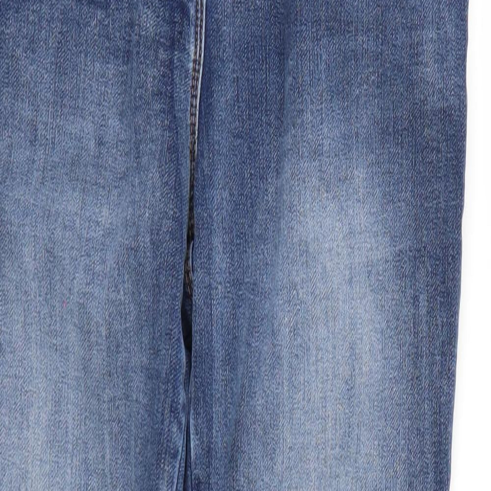 Womens UK Size 8 Denim Blue Straight Jeans