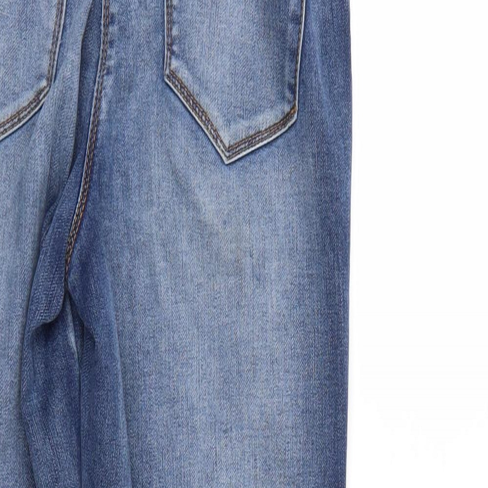 Womens UK Size 8 Denim Blue Straight Jeans