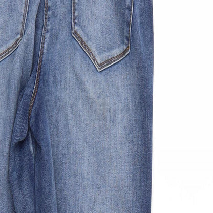 Womens UK Size 8 Denim Blue Straight Jeans