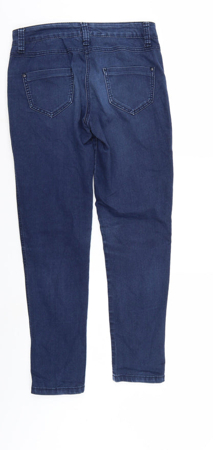 F&F Womens Blue  Denim Straight Jeans Size 8 L27 in - e