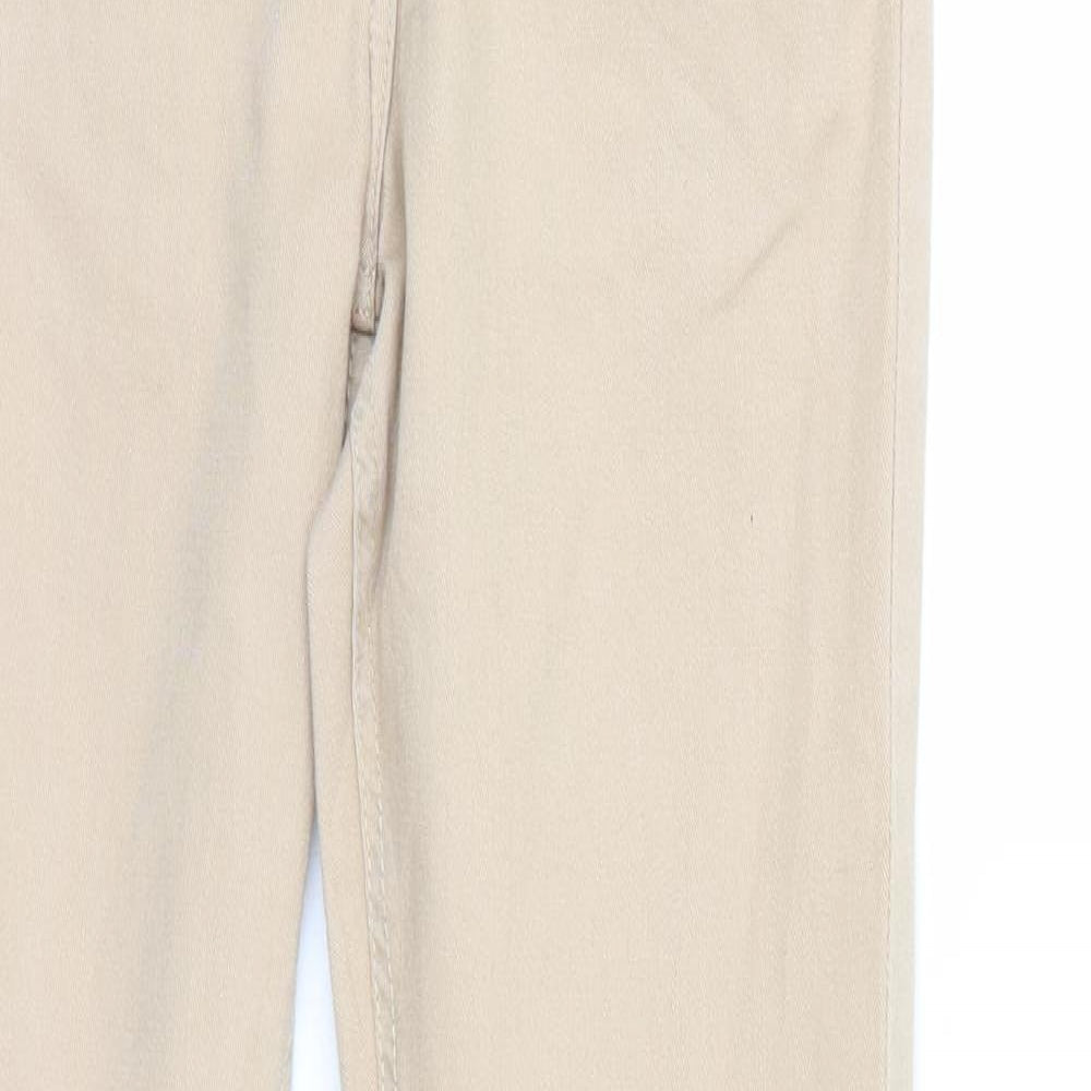 Womens UK Size 8 Papaya Regular Fit Straight Beige Jeans