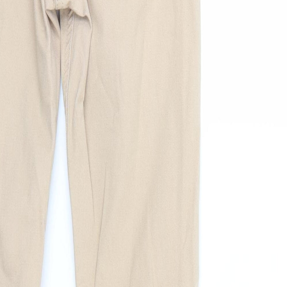 Womens UK Size 8 Papaya Regular Fit Straight Beige Jeans