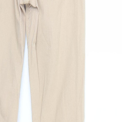 Womens UK Size 8 Papaya Regular Fit Straight Beige Jeans