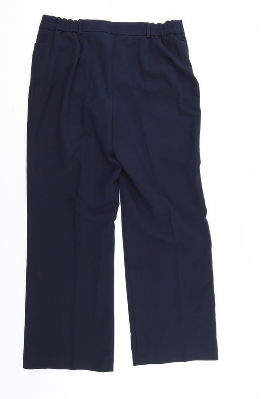 Womens UK Size 14 Slimma Regular Fit  Blue Trousers