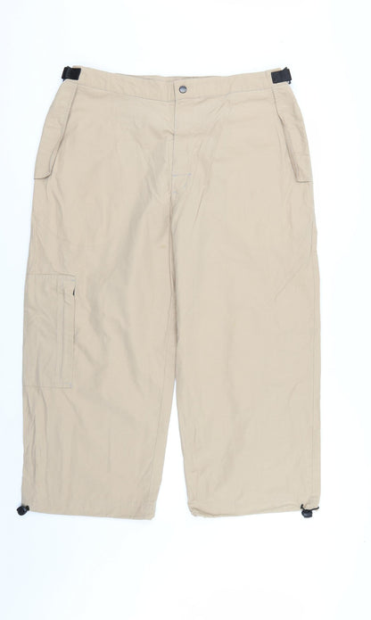 Active Mens Beige   Cropped Trousers Size 36 in L23 in