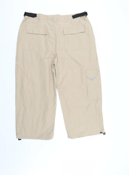 Active Mens Beige   Cropped Trousers Size 36 in L23 in