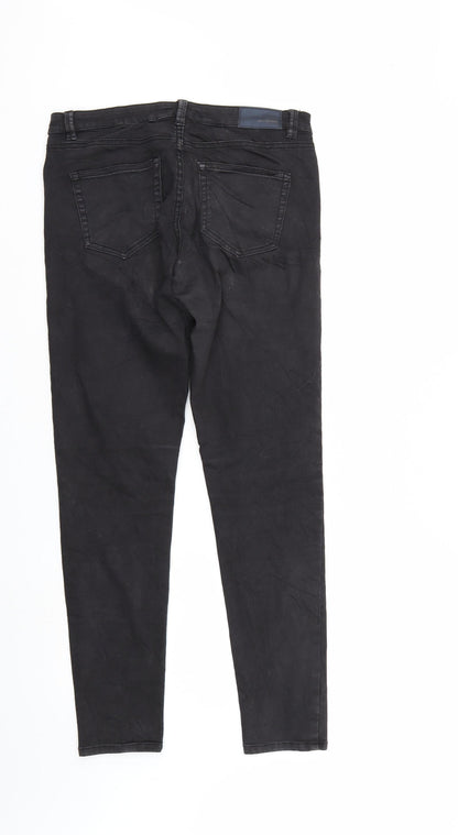 Diverse Womens Black  Denim Straight Jeans Size 12 L29 in