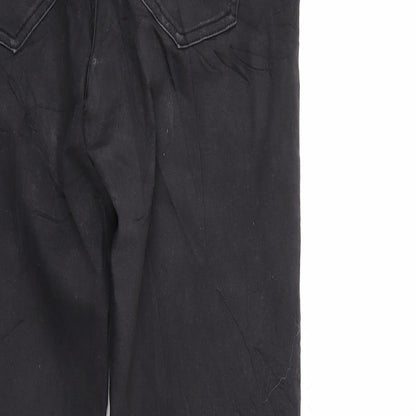 Diverse Womens Black  Denim Straight Jeans Size 12 L29 in