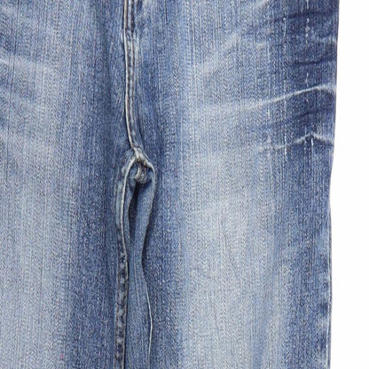Denim & Co. Womens Blue  Denim Straight Jeans Size 12 L26 in