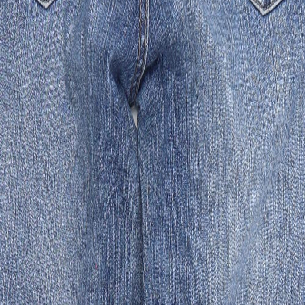 Denim & Co. Womens Blue  Denim Straight Jeans Size 12 L26 in