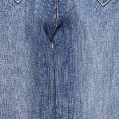 Denim & Co. Womens Blue  Denim Straight Jeans Size 12 L26 in