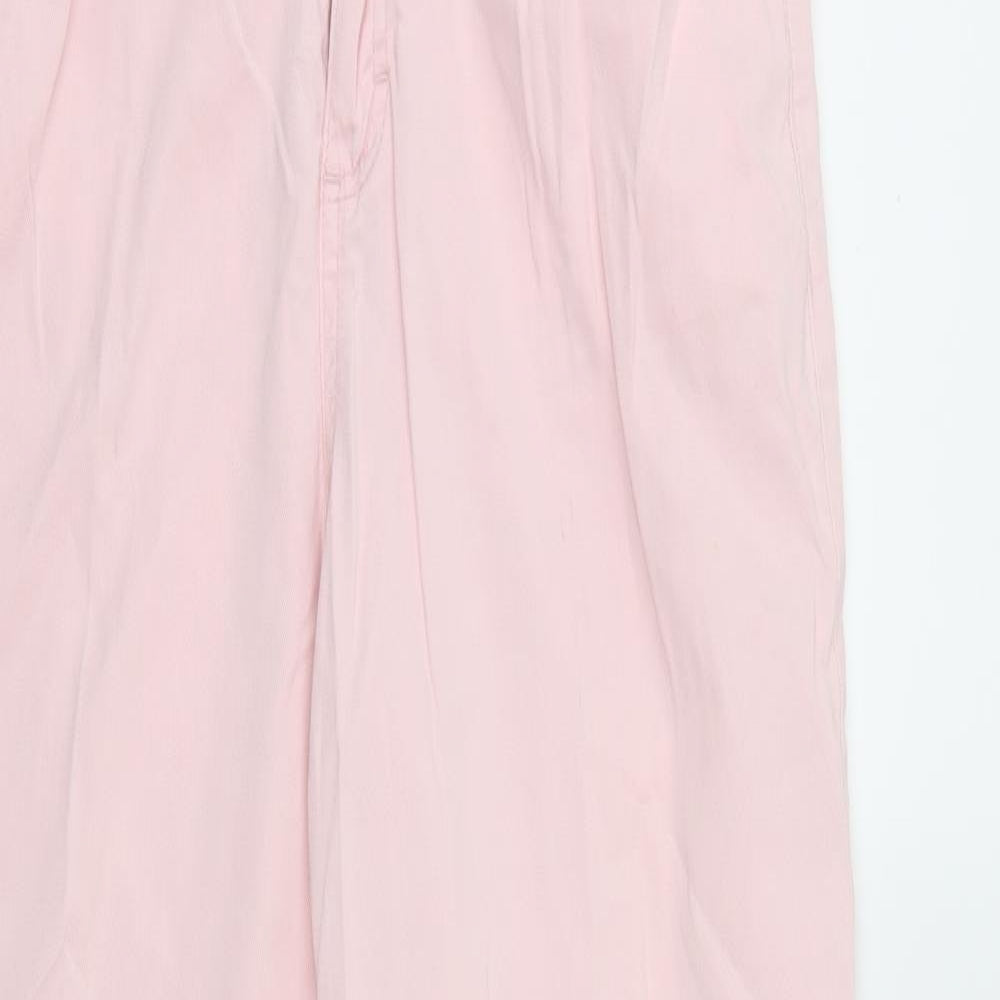 Womens UK Size  Preworn Regular Fit Straight Pink Jeans