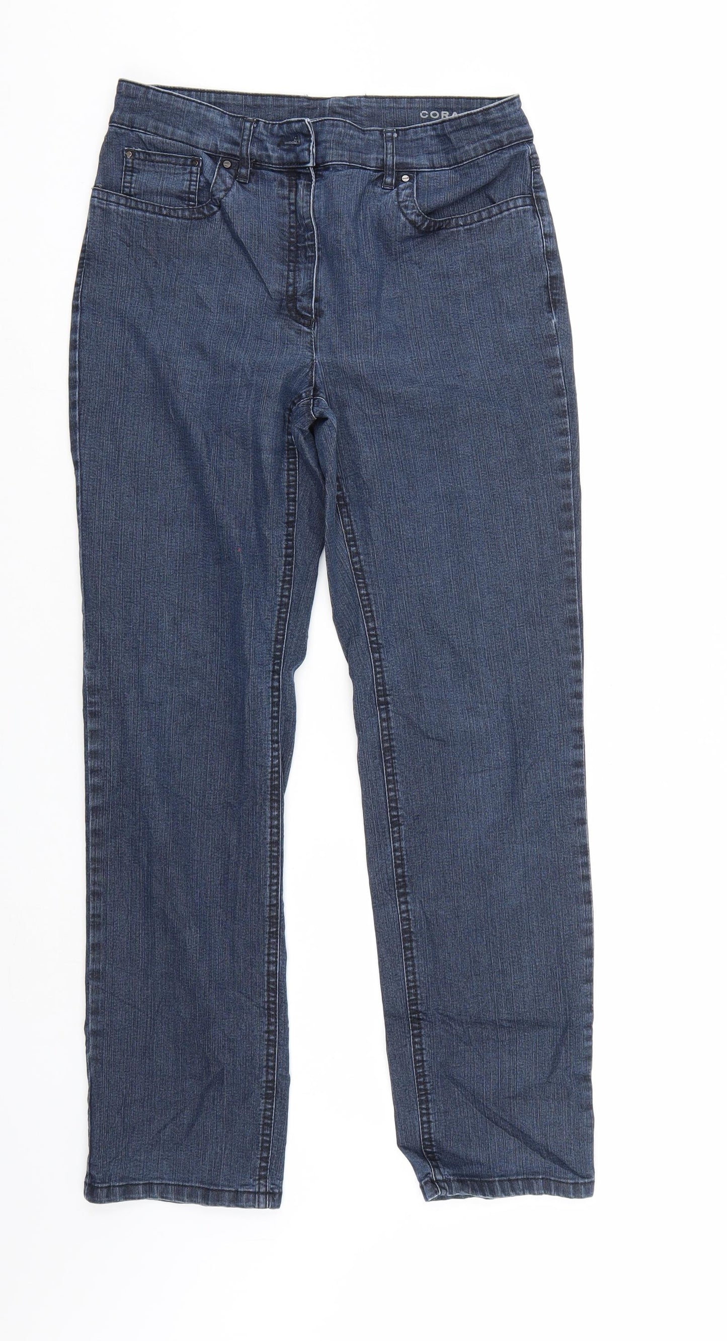 Womens UK Size 12 ZERRES Regular Fit Straight Blue Jeans
