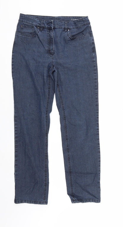 Womens UK Size 12 ZERRES Regular Fit Straight Blue Jeans